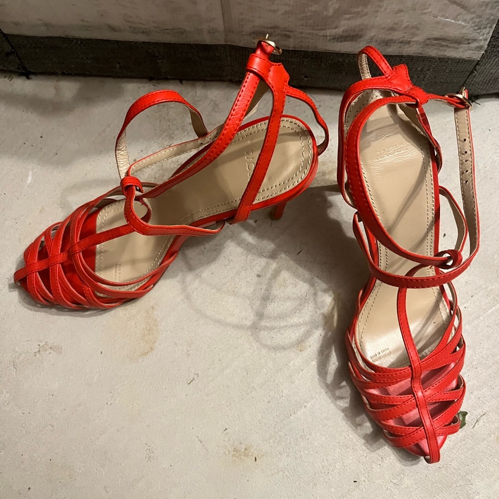 Heeled caged sandals